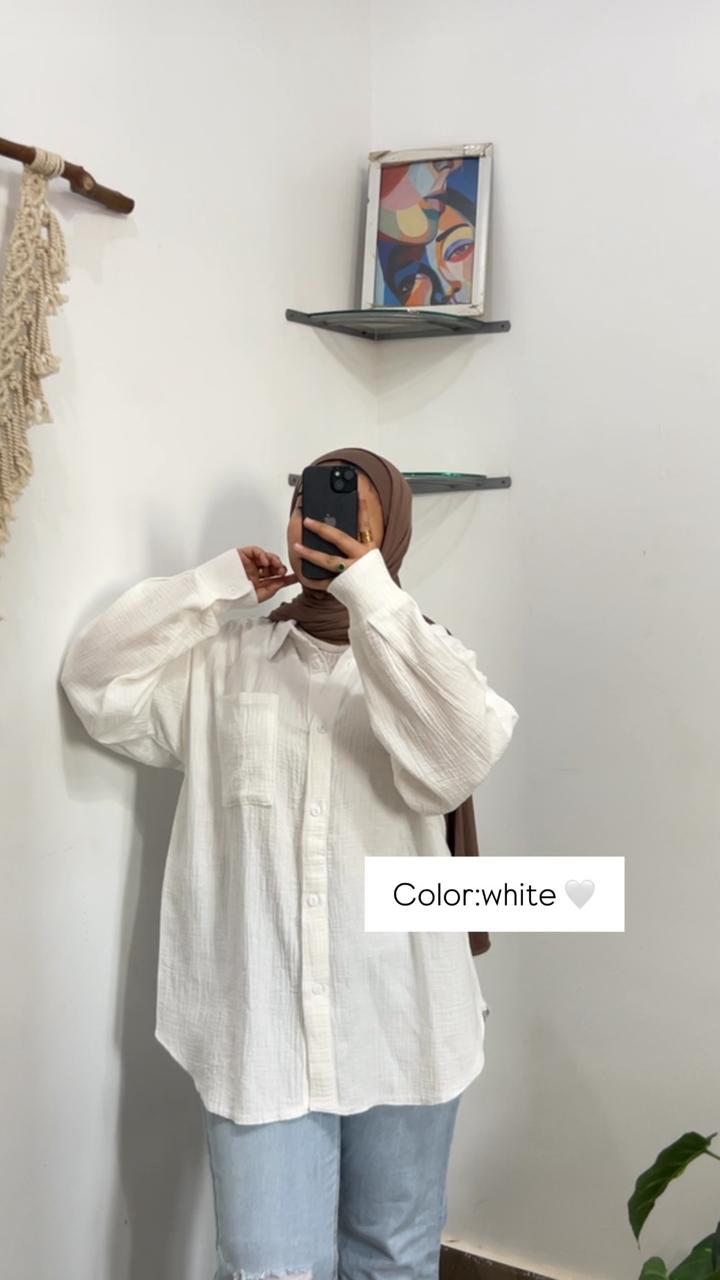 Crinkle Cotton Shirt